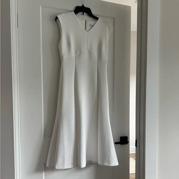 Calvin Klein White Fit & Flare Dress – NWT - Picture 3 of 7